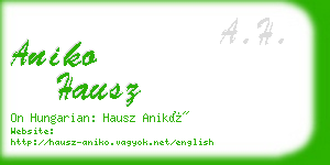 aniko hausz business card